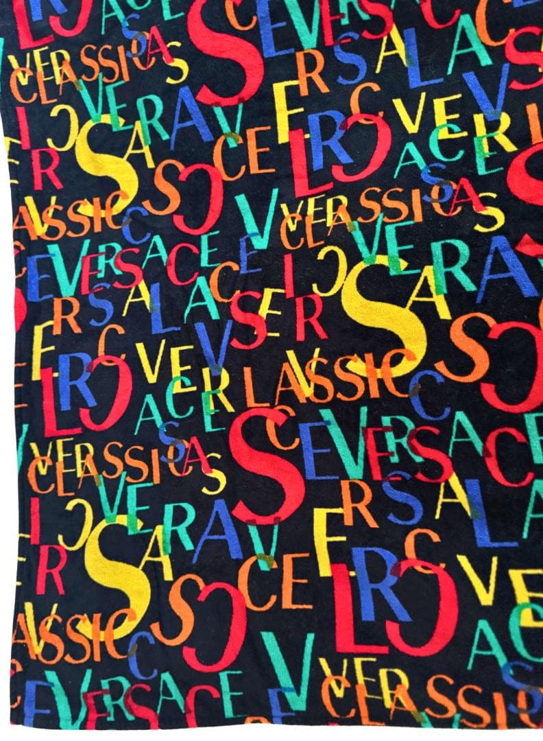 VERSACE CLASSIC ヴェルサーチ ロゴ ビーチ/バスタオル 大判