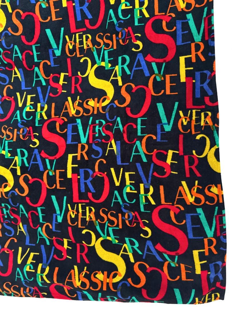 VERSACE CLASSIC ヴェルサーチ ロゴ ビーチ/バスタオル 大判