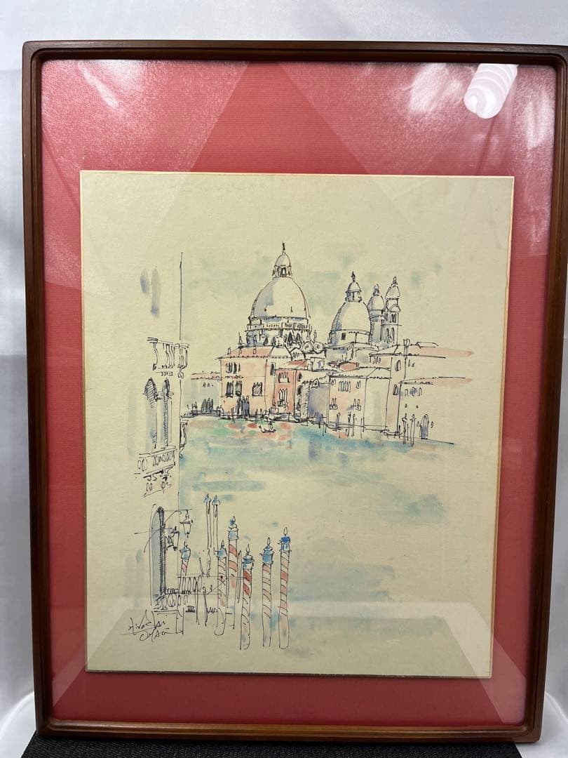 水彩画 イタリアの風景画 680