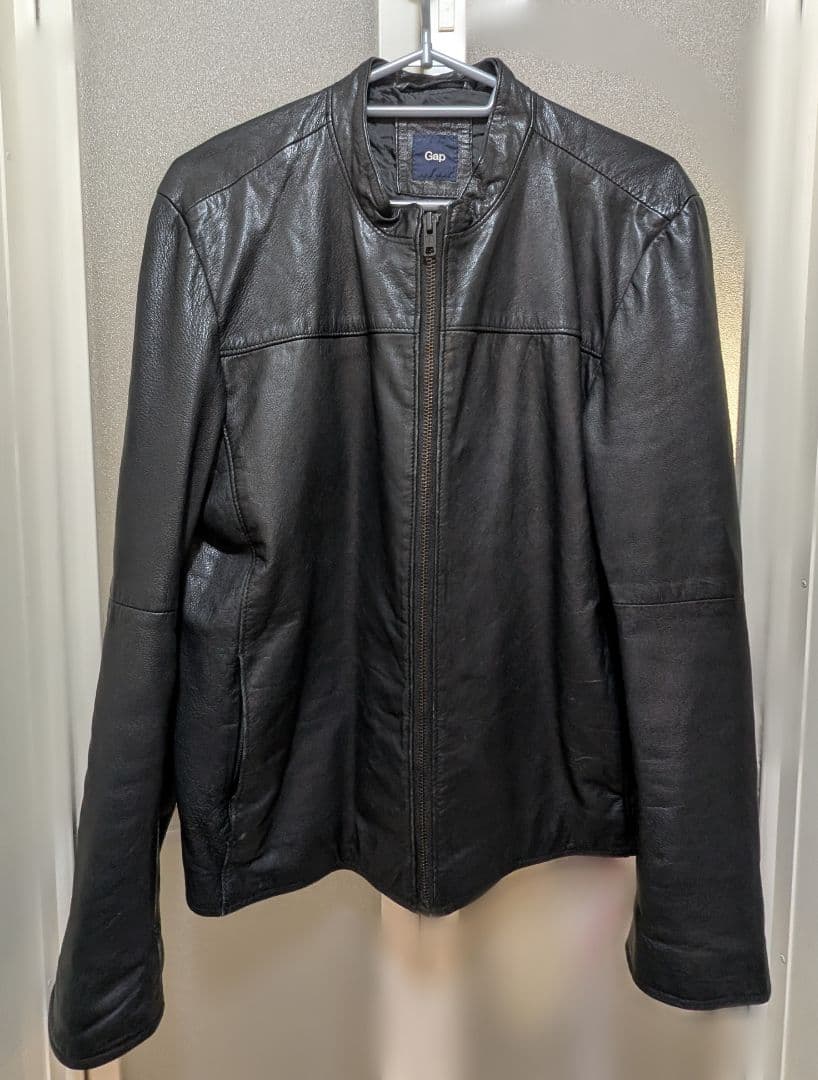 04klxy　'00 GAP メンズL ライダース 山羊皮