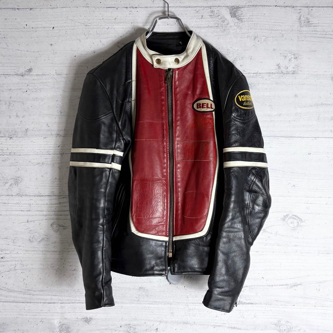 VANSON シングルライダース レザージャケット 36