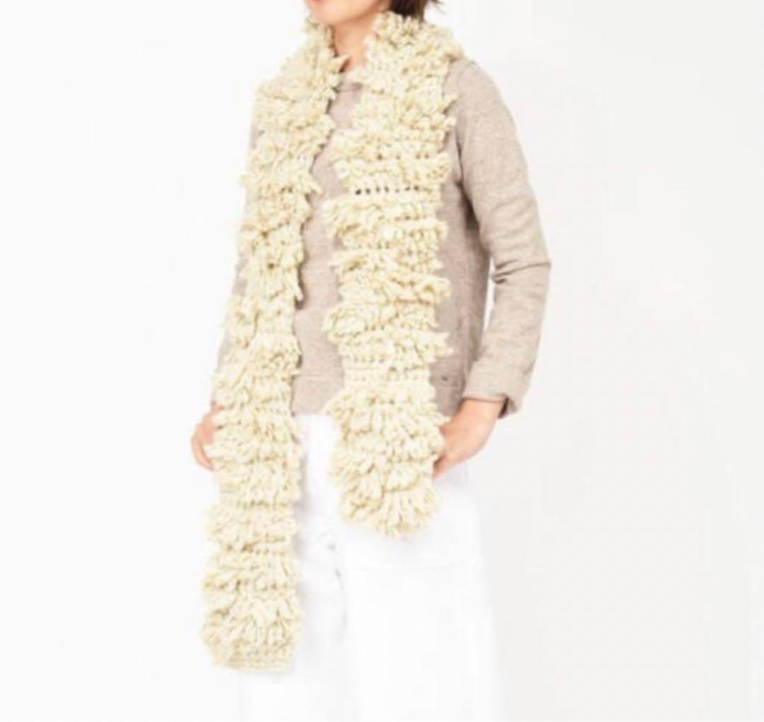 45R ローピングループの手編みマフラー