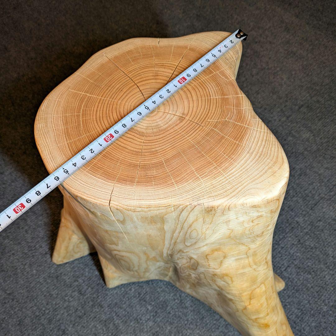 檜　切り株　丸太　椅子　スツール　 高さ約34㎝