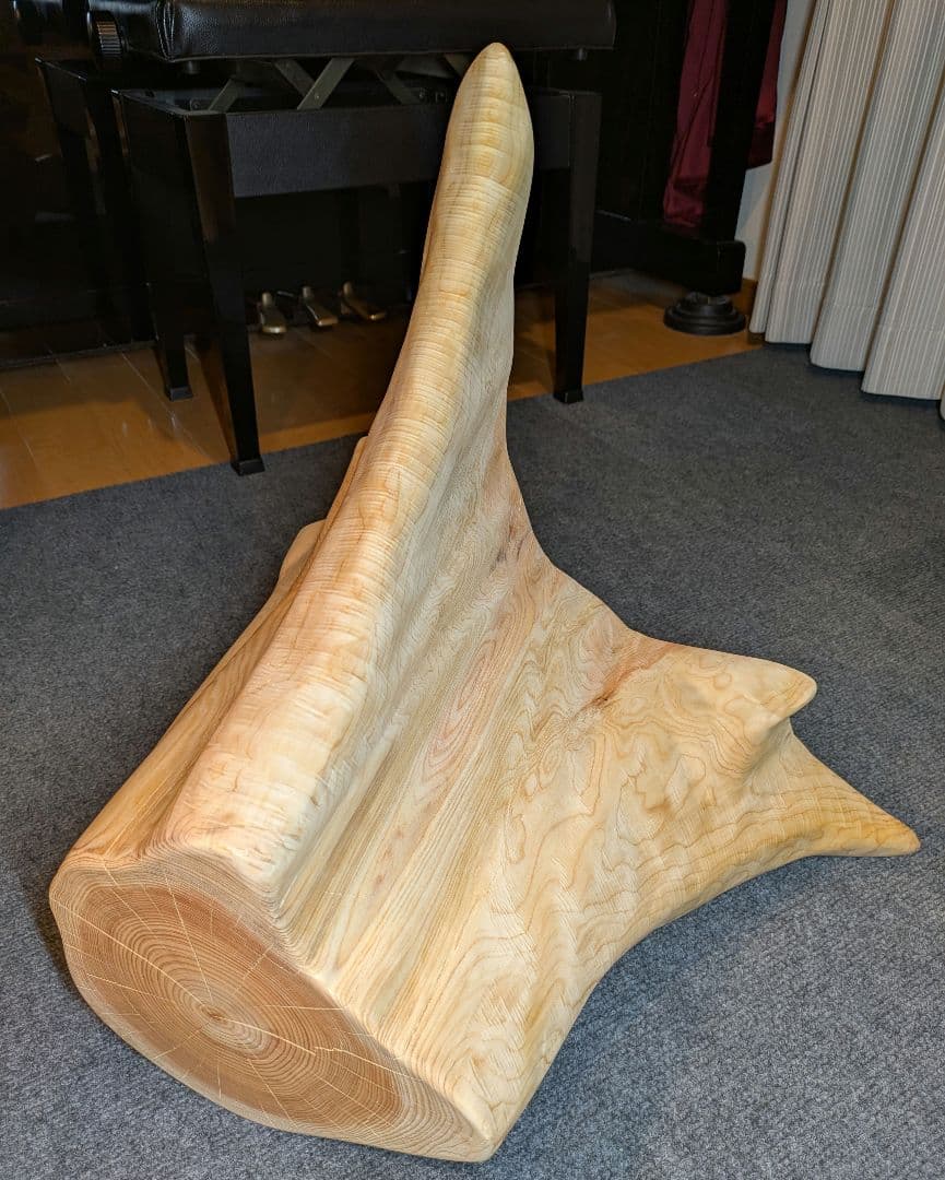 檜　切り株　丸太　椅子　スツール　 高さ約34㎝