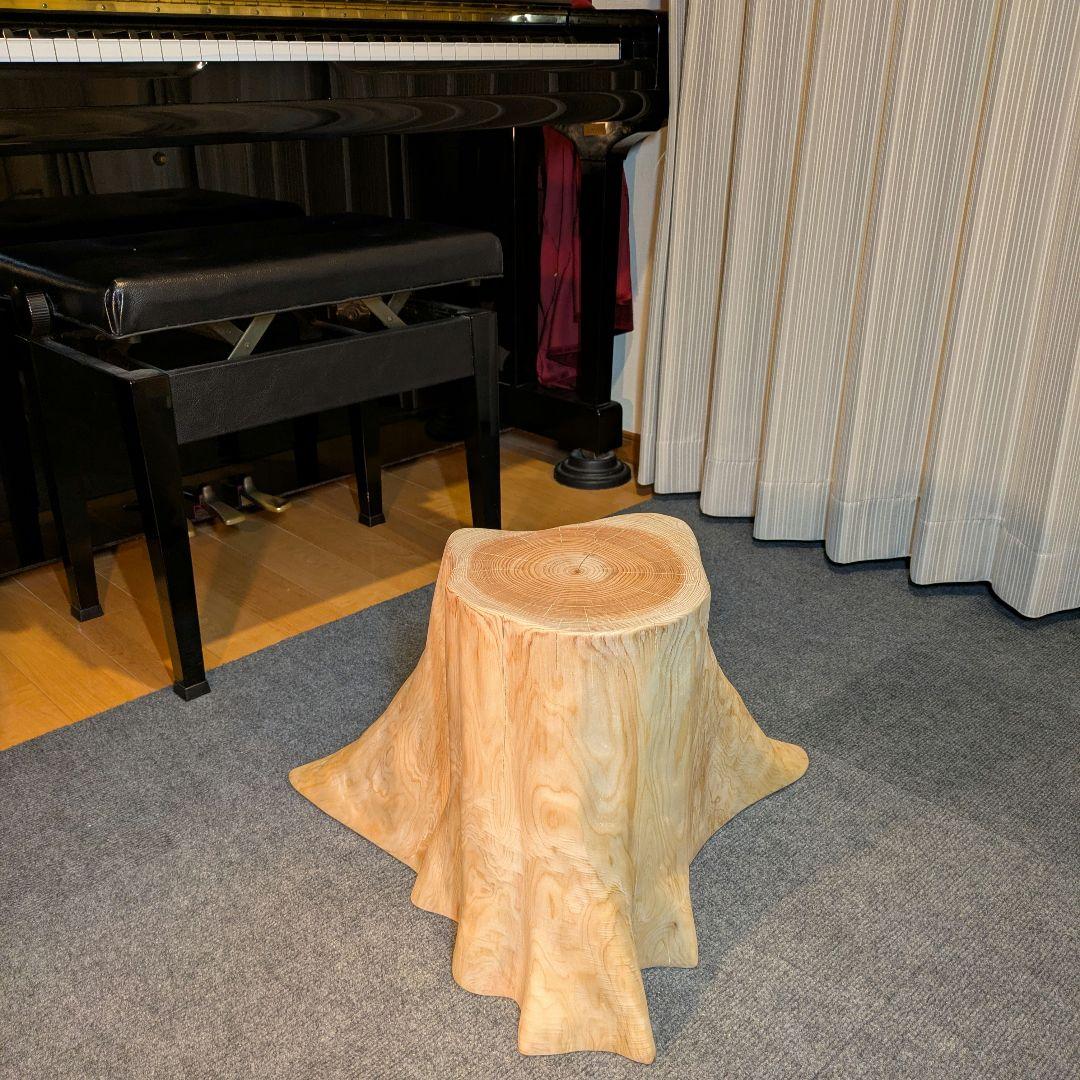 檜　切り株　丸太　椅子　スツール　 高さ約34㎝