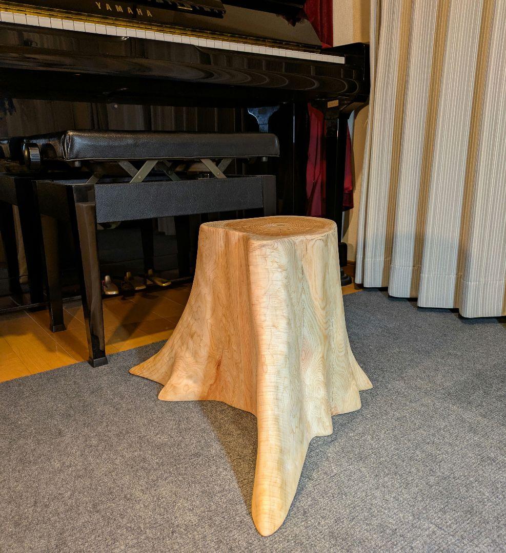 檜　切り株　丸太　椅子　スツール　 高さ約34㎝