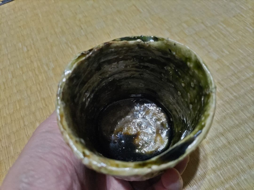 RAM様　塚本治彦　織部　湯呑　無傷