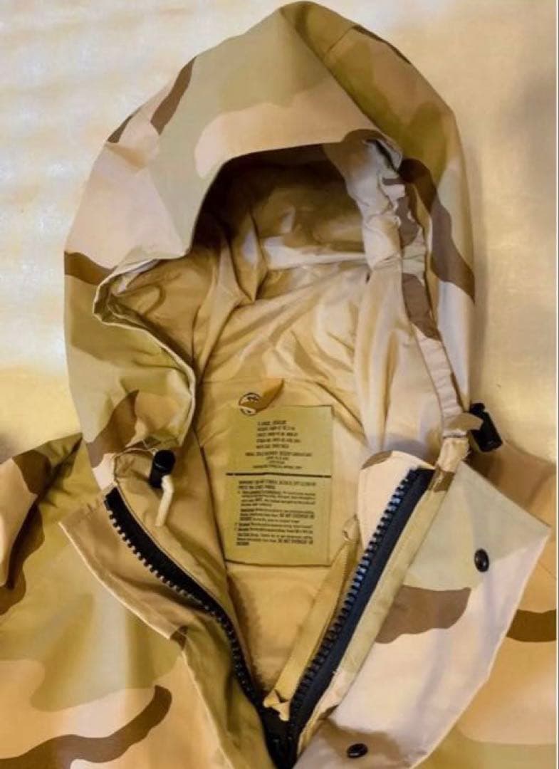 希少品 US/XL 上下セット ミリタリー 迷彩 ナイロン 寒冷地 ゴア 未使用