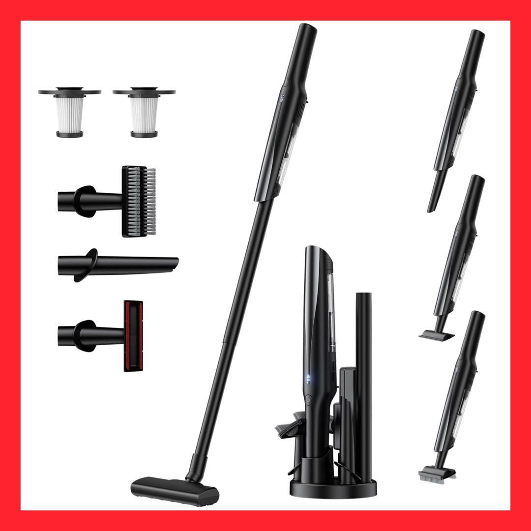 45KPa超強吸引！0.5kg超軽量 コードレス掃除機 45分