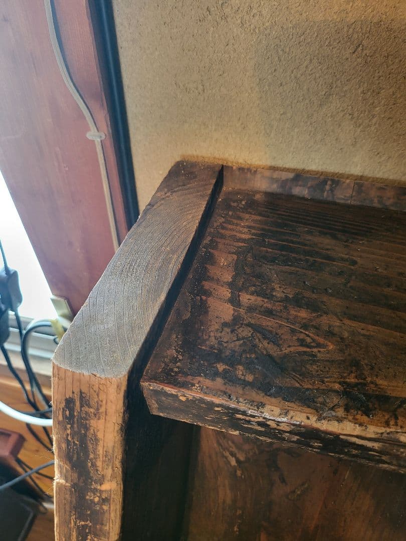 木製 階段　4段　古民家　飾り棚　展示台　什器　アンティーク