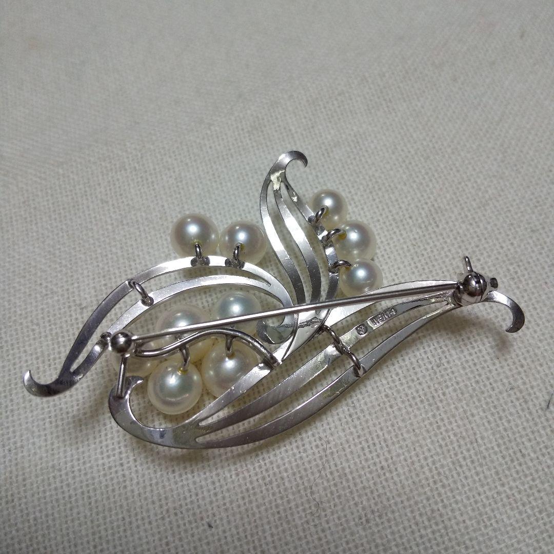 MIKIMOTO ミキモトアコヤ真珠パールWGK14ブローチ