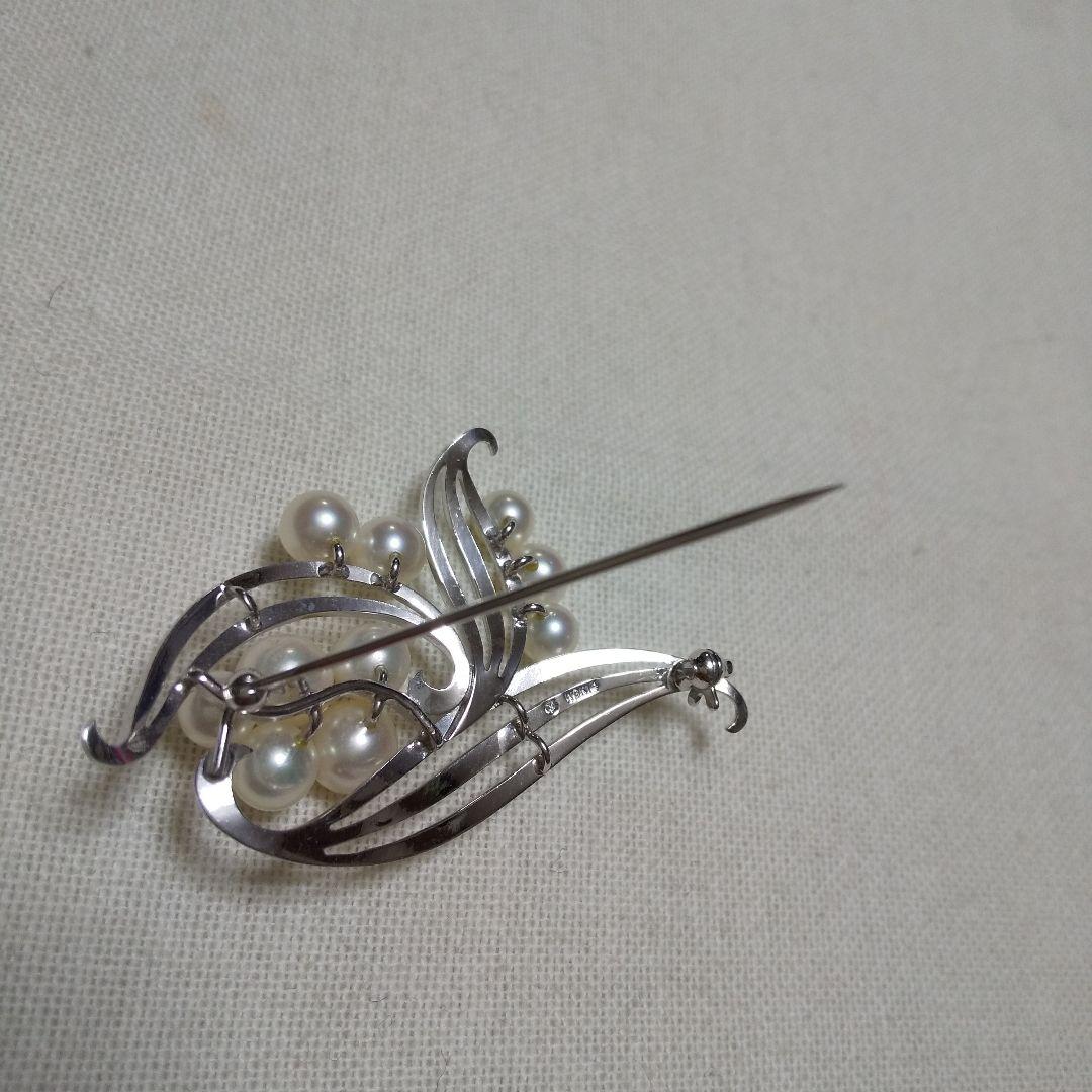 MIKIMOTO ミキモトアコヤ真珠パールWGK14ブローチ