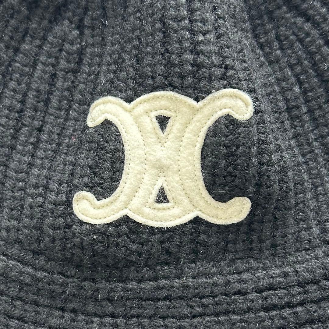 CELINE セリーヌ　黒　ニット帽