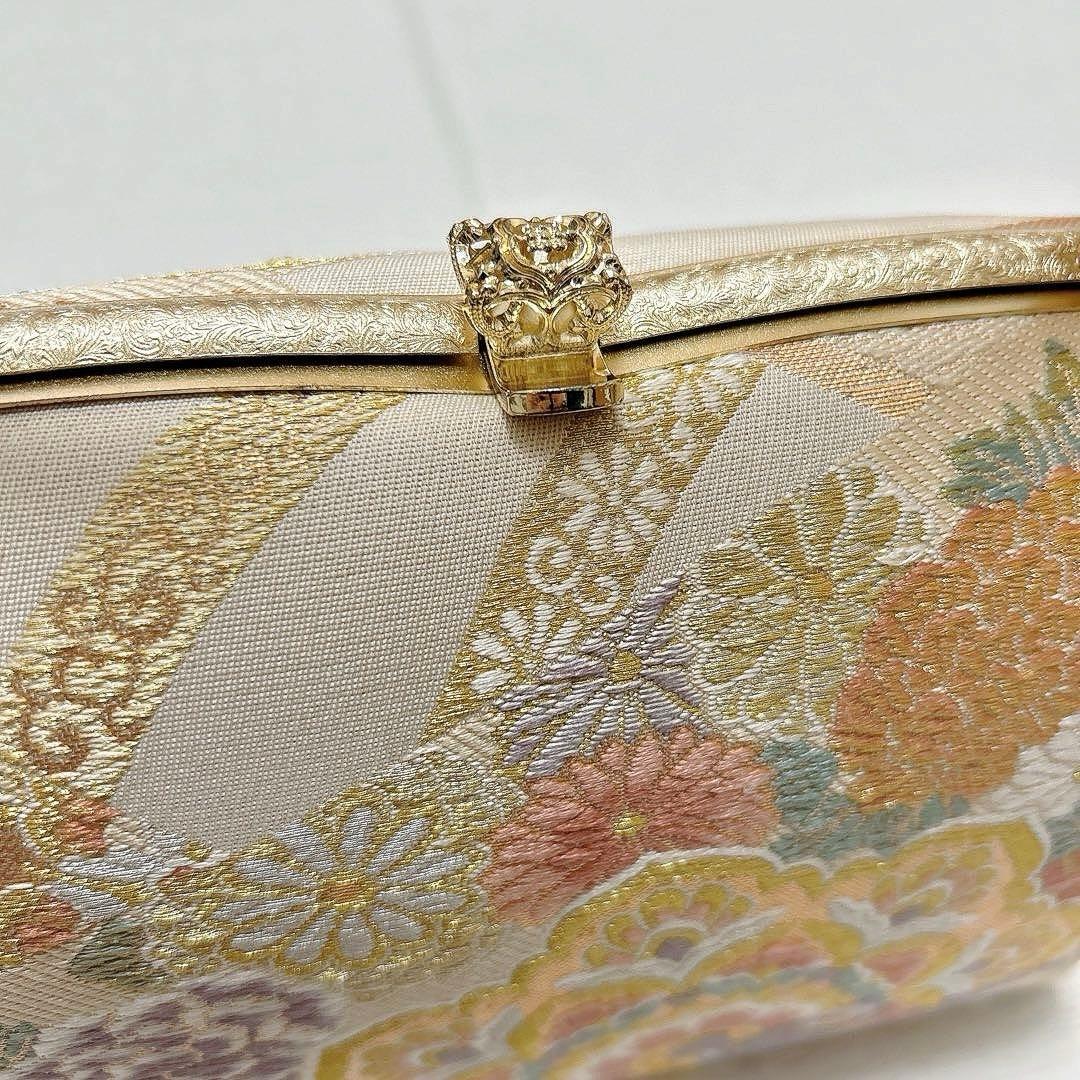 紗織　バッグ　草履　セット　M寸　振袖　成人式　正絹帯地　金糸　フォーマル