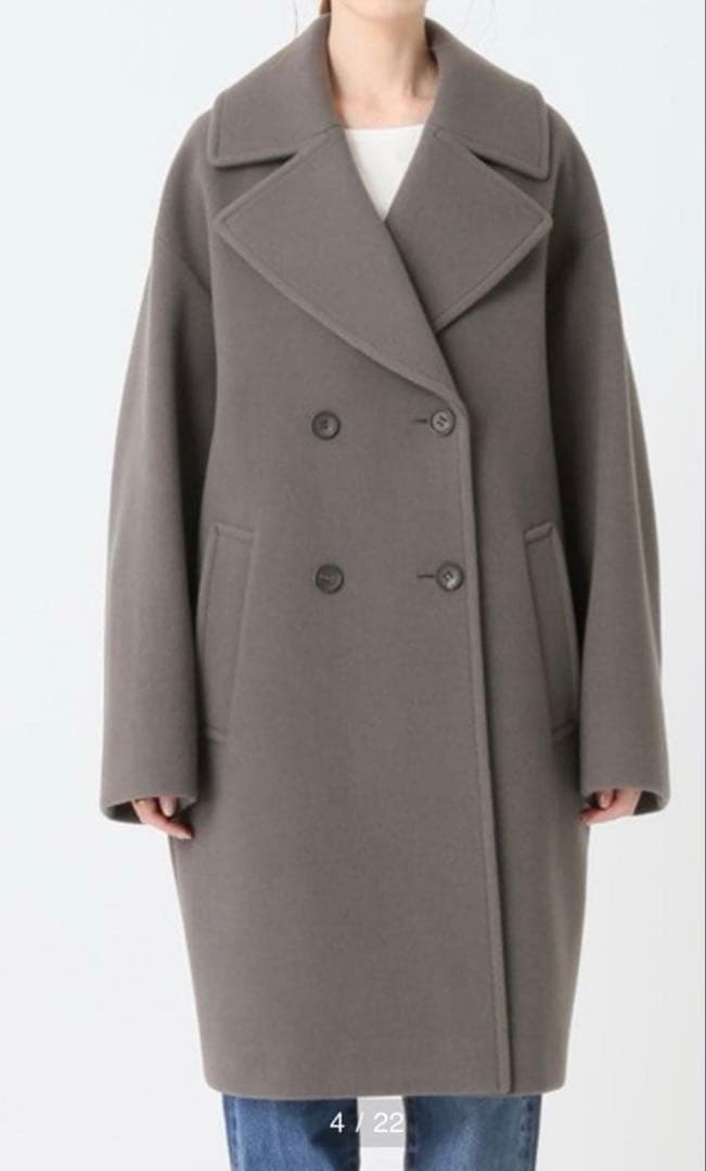 IENA ダブルモッサコート　グレー　38