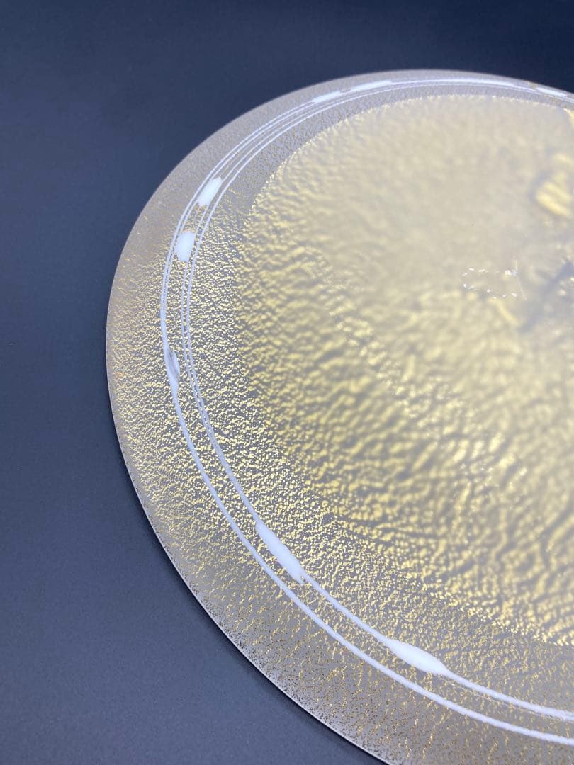 栗原豊生作　金彩ガラス鉢　美品　上越クリスタルガラス　伝統工芸品