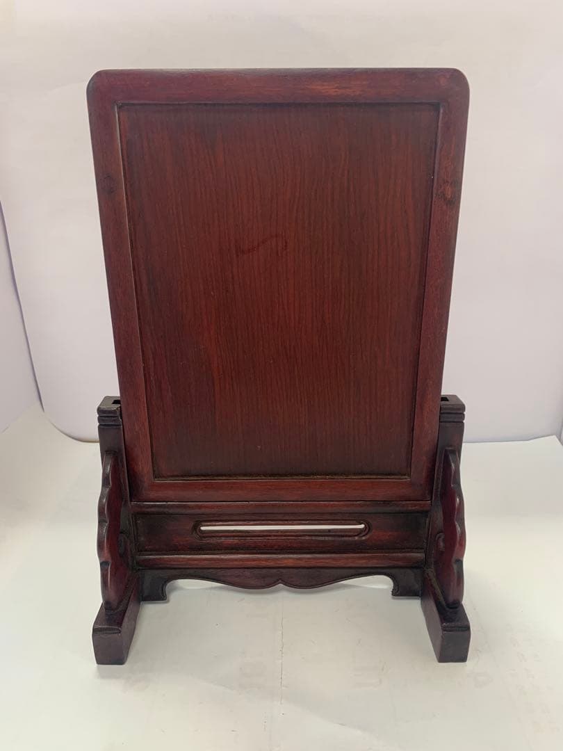 中国美術　民国时期　砚屏 陶板 送料込み