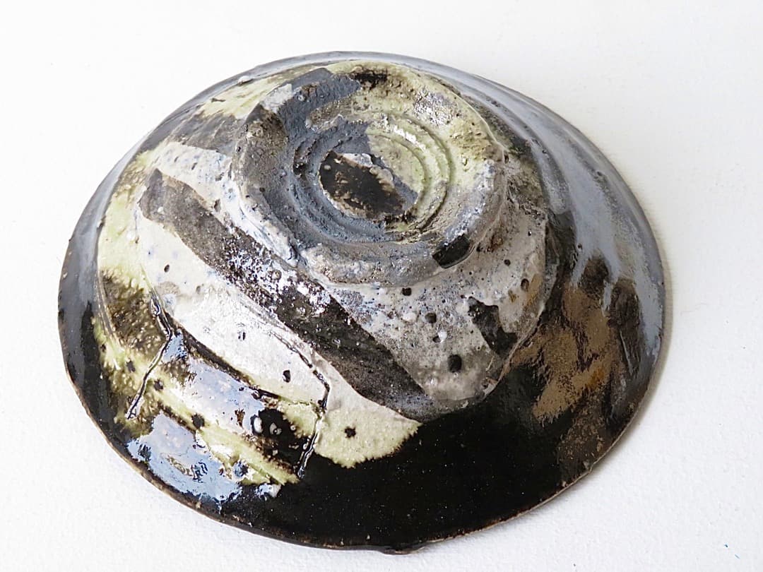 【値下‼︎】◆希少作◆中島勝乃利『引出し黒織部盌』【師：鯉江良二】