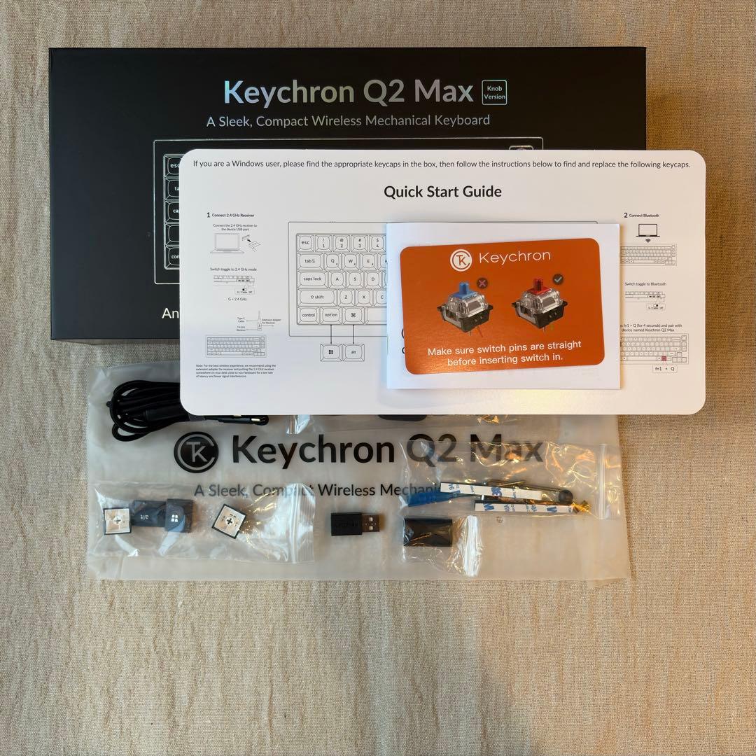 Keychron Q2 Max US配列 カーボンブラック ￼バナナ軸