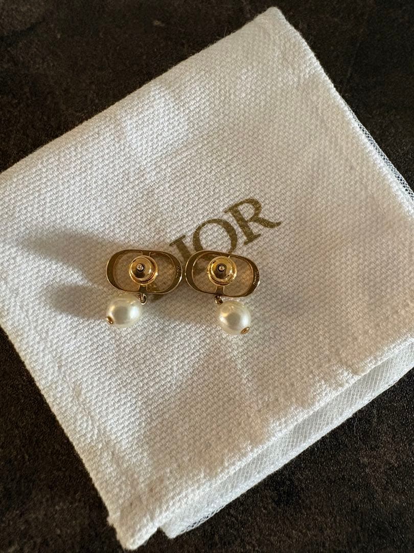 ディオール Dior Petit CD ピアス メタル & レジンパール