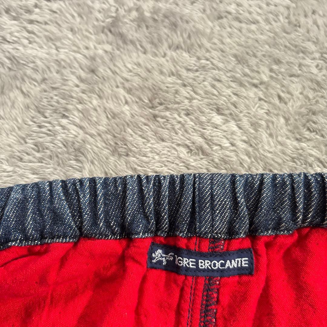 TIGRE BROCANTE コットンパンツ 裏地赤 ナチュラン