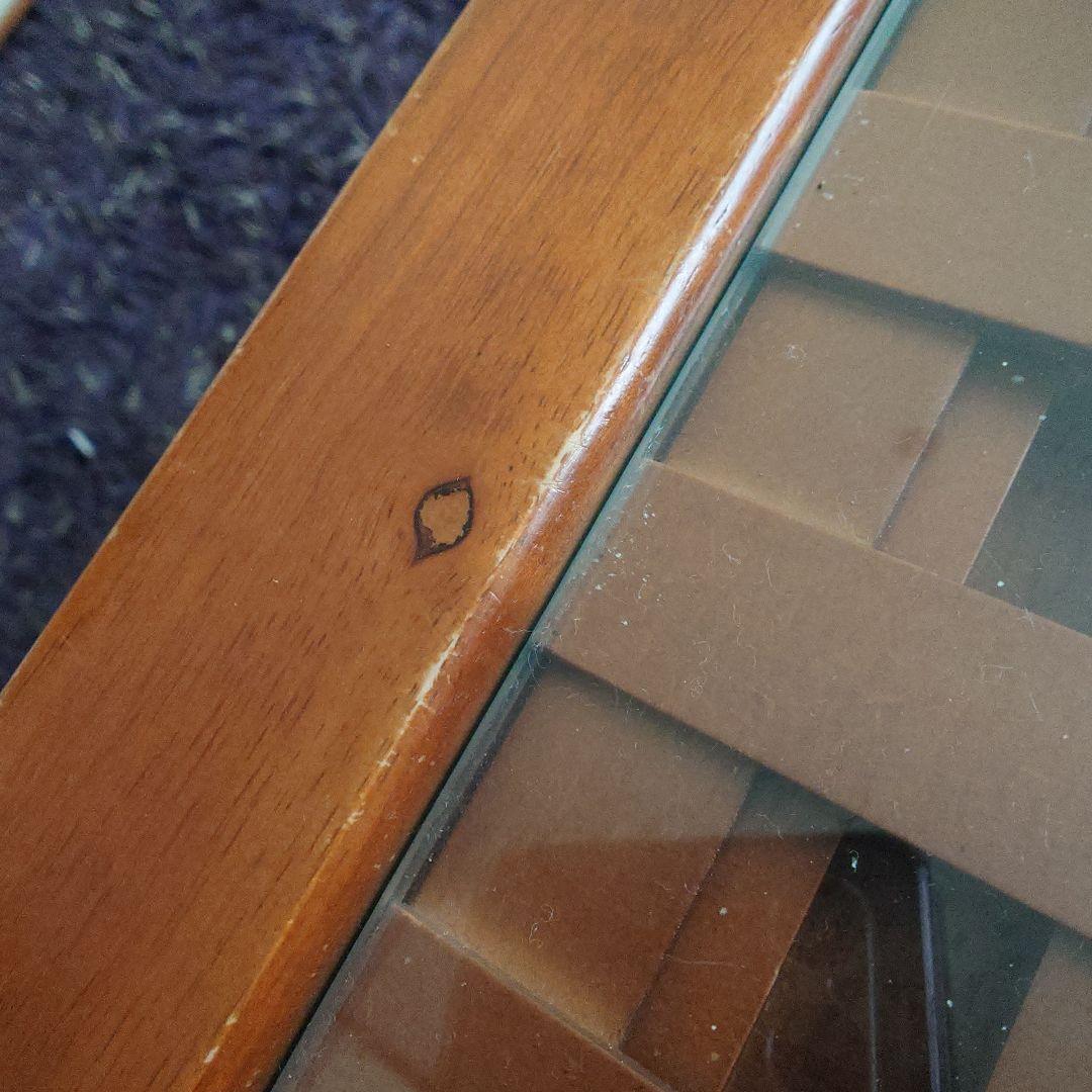 木製ガラストップこたつテーブル アジアンテイスト 正方形炬燵