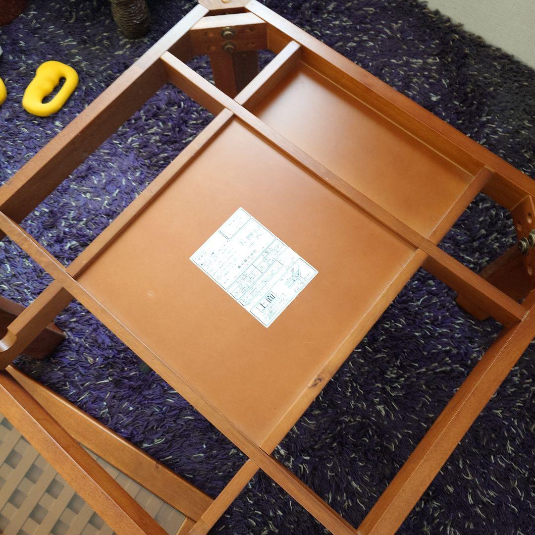 木製ガラストップこたつテーブル アジアンテイスト 正方形炬燵