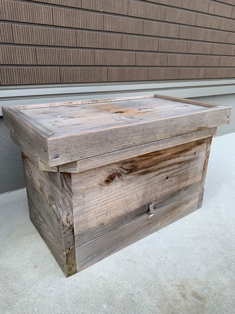 ミツバチ　巣箱　巣枠付き　雨晒し済み