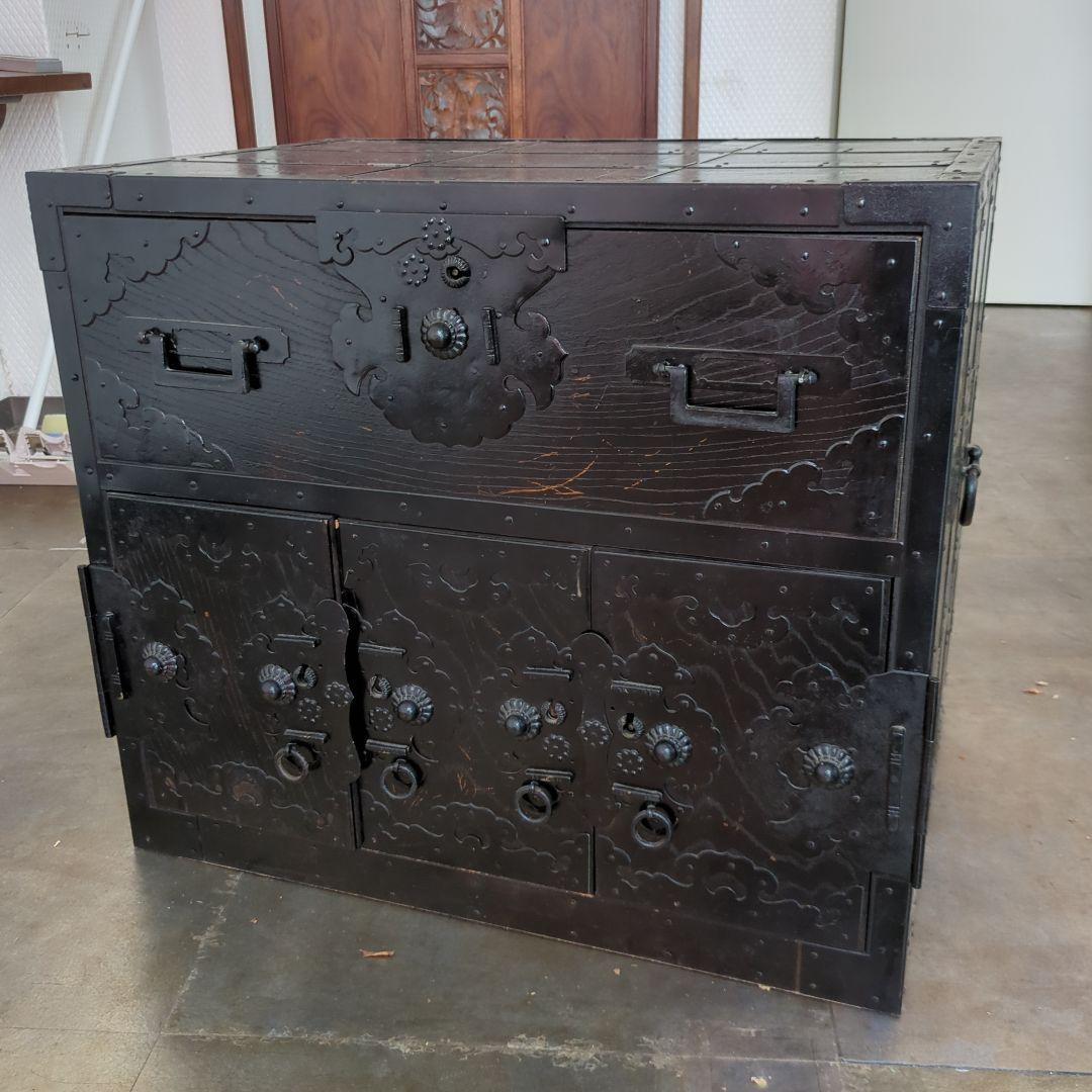 れいちゃん 箪笥 古材 古金具 引き出し 隠し箱 手提げ 飾り棚