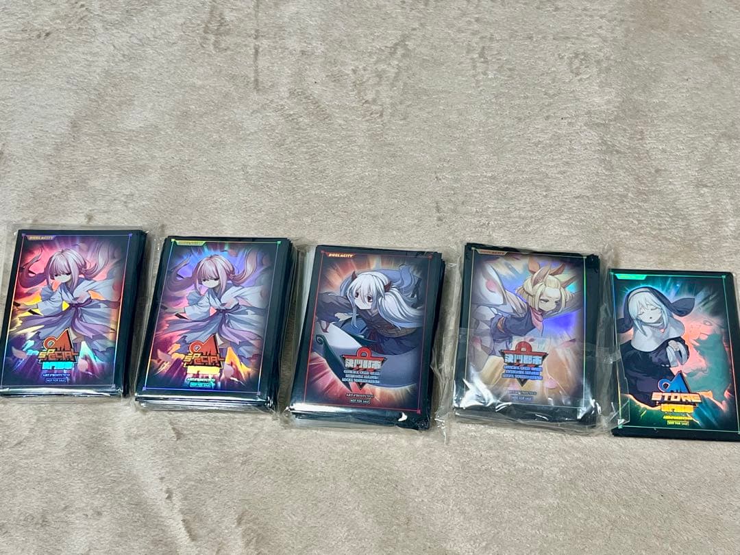 3*読様 遊戯王 引退品 決闘都市スリーブ4種 デッキ4種