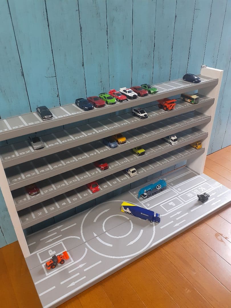 りり【即購入OKです】　6段78センチ巾１枚板プラレール1段金具付属仕様