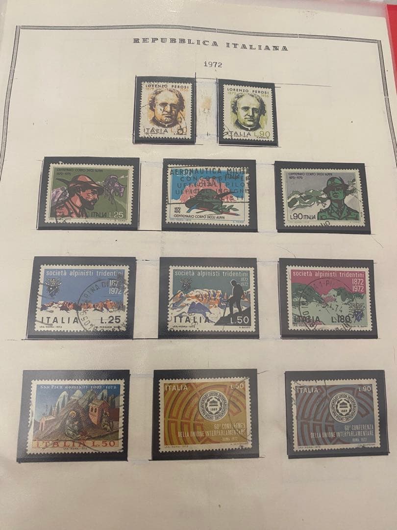 (N36) 切手コレクション イタリアの切手127枚