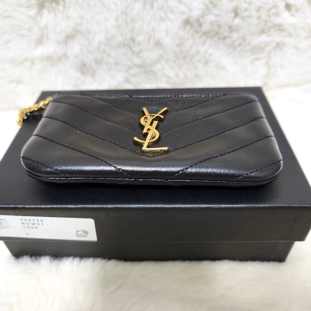 ✨極美品✨サンローラン　ケース　キーリング　カサンドラ　キルティング