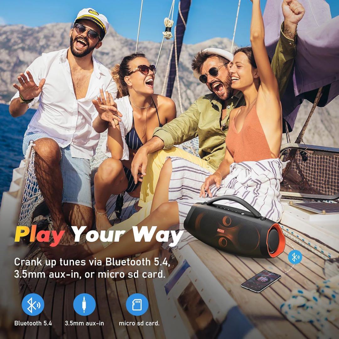 bluetoothスピーカー ワイヤレス 120Ｗ IPX6 RGBライト搭載