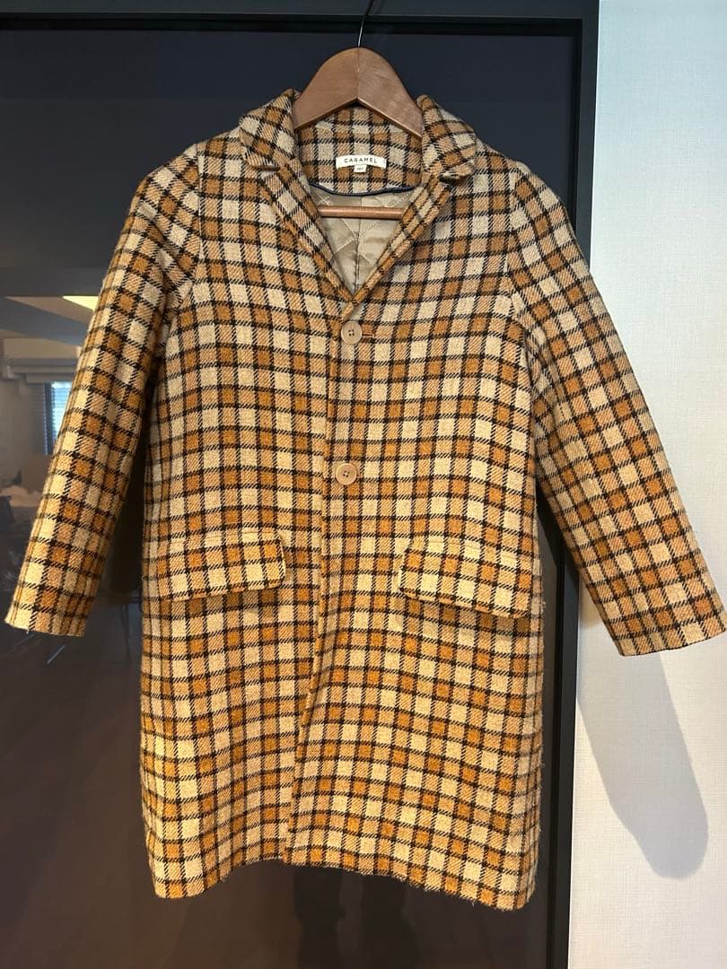 caramel チェックコート　10y(140cm)