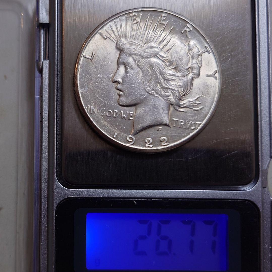 1922年 アメリカ銀貨 ピースダラー 1ドル銀貨 SV900フランクリンミント