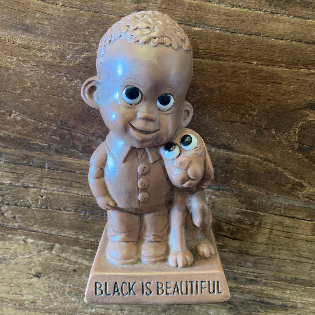 70's ヴィンテージ　メッセージドール　black is beautiful