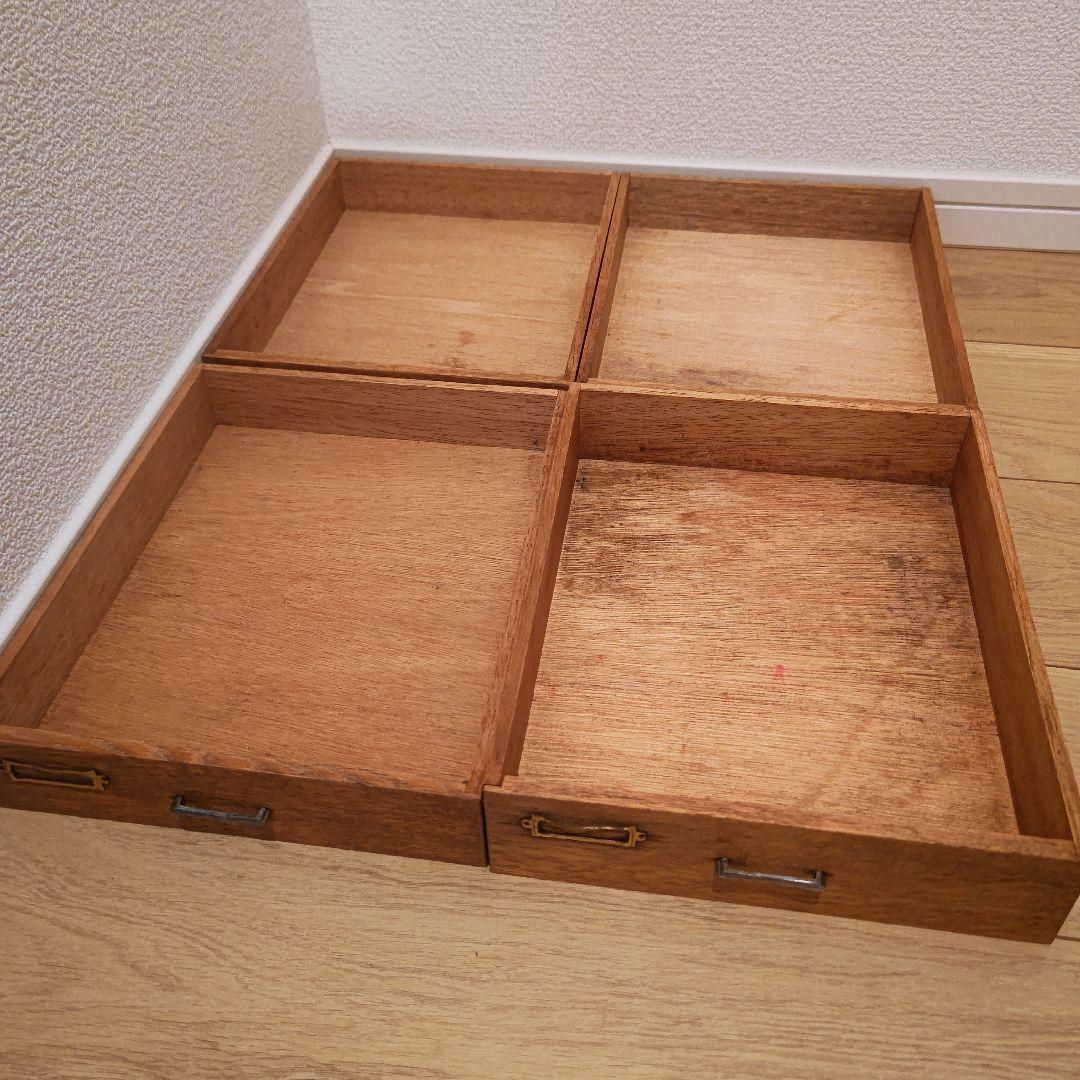 リペア済 美品　 4段小引き出し　 昭和レトロ アンティーク　引き出し　年代物