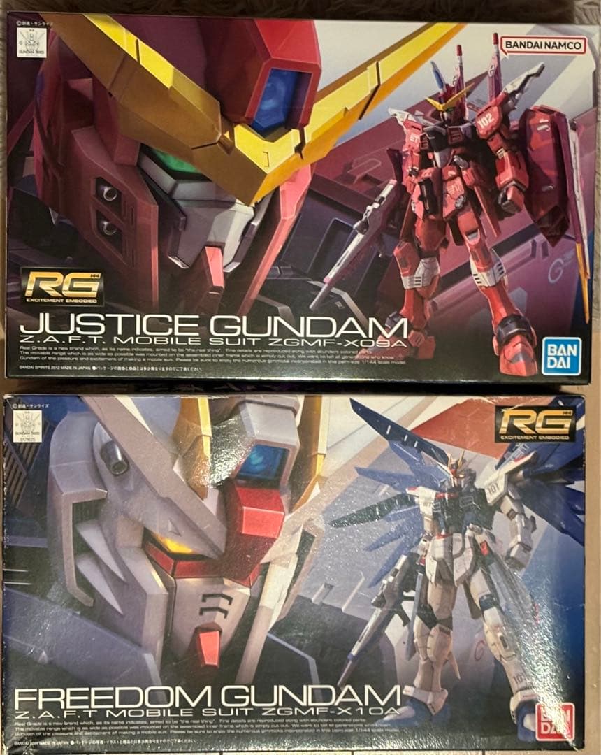 ＨＧ ミーティアユニット 他SEED系ガンプラ　6点RGフリーダム赤バンダイロゴ