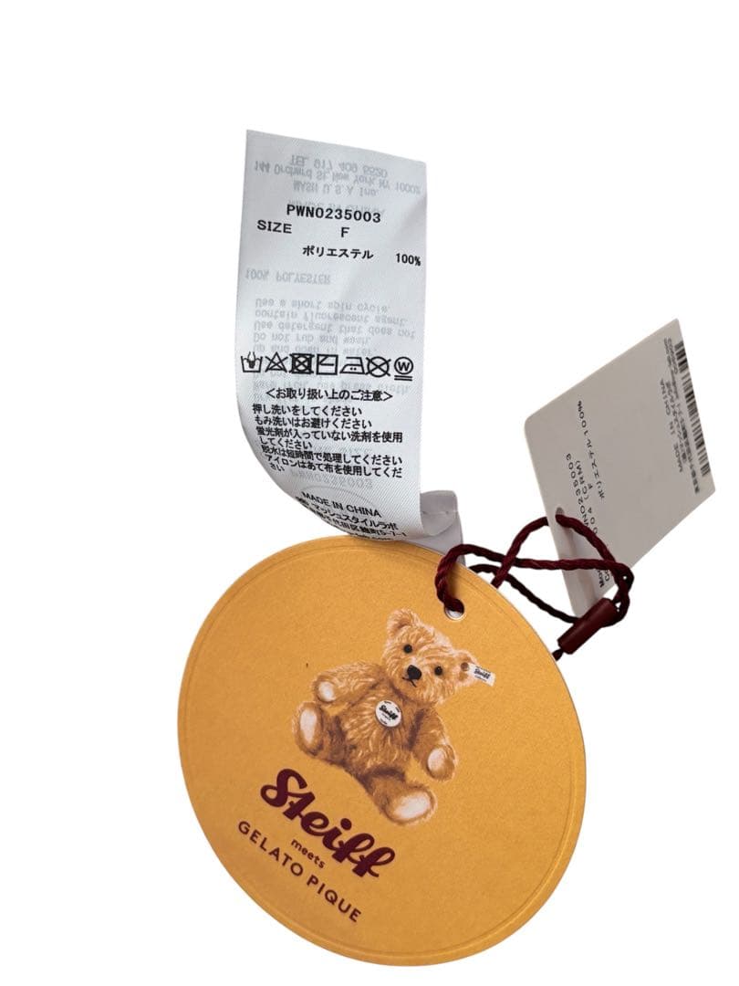 新品ジェラートピケ Steiff シュタイフ パウダージャガードワンピース