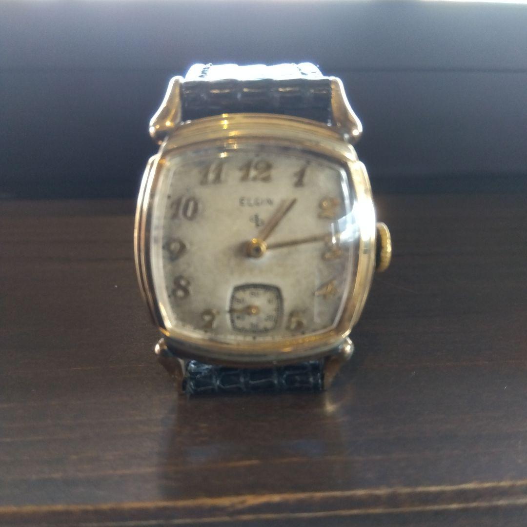 【値下げ】腕時計　エルジン　ELGIN　スモセコ　手巻き　修理保証書付き　美品