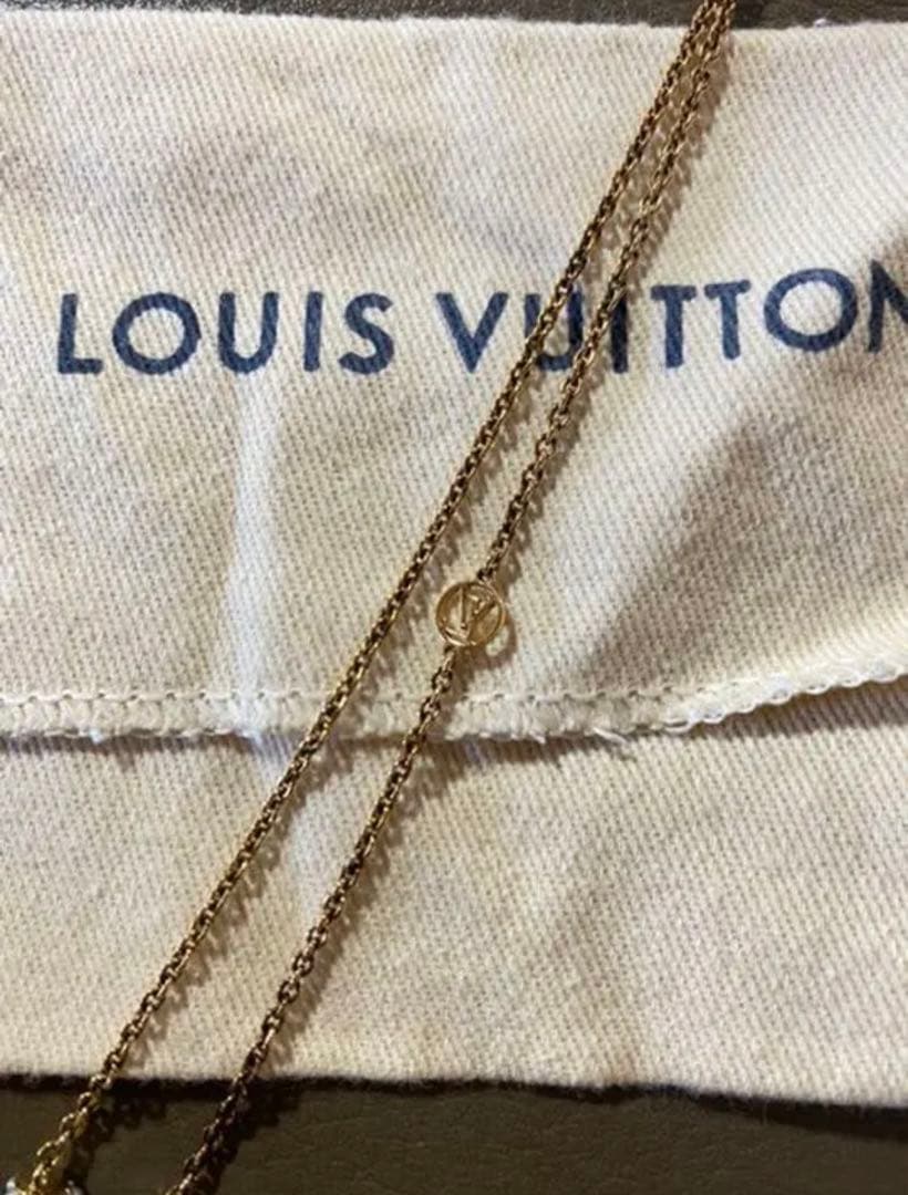 ルイヴィトン　エセンシャルV ネックレス　ゴールド　パール　限定