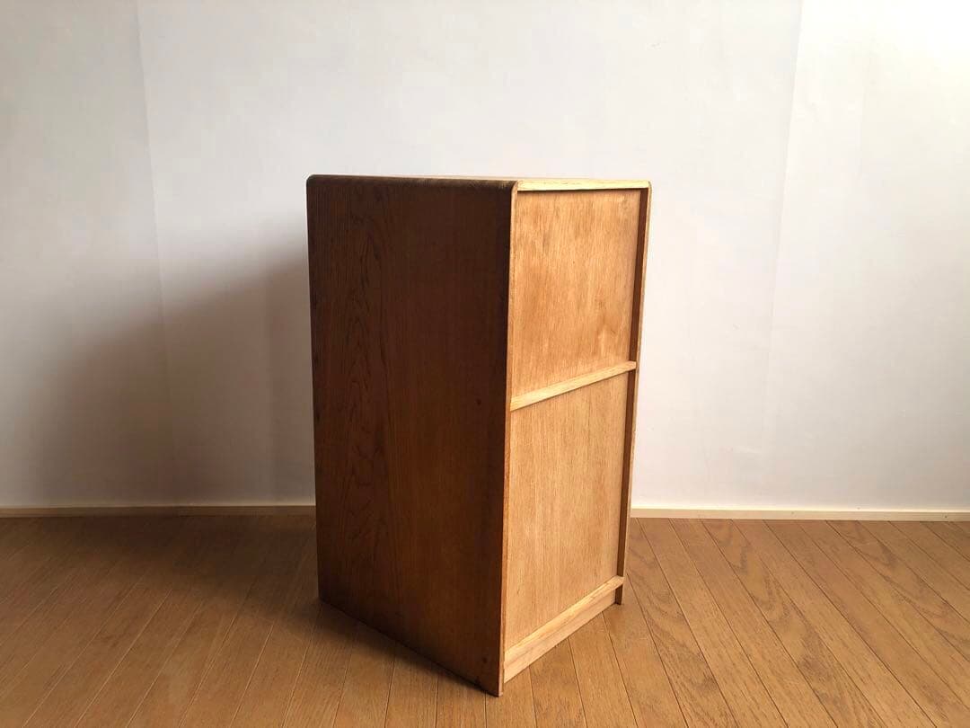 古家具 小引き出し 前面レザー張り アンティーク 古道具 収納棚 古民家 蚤の市