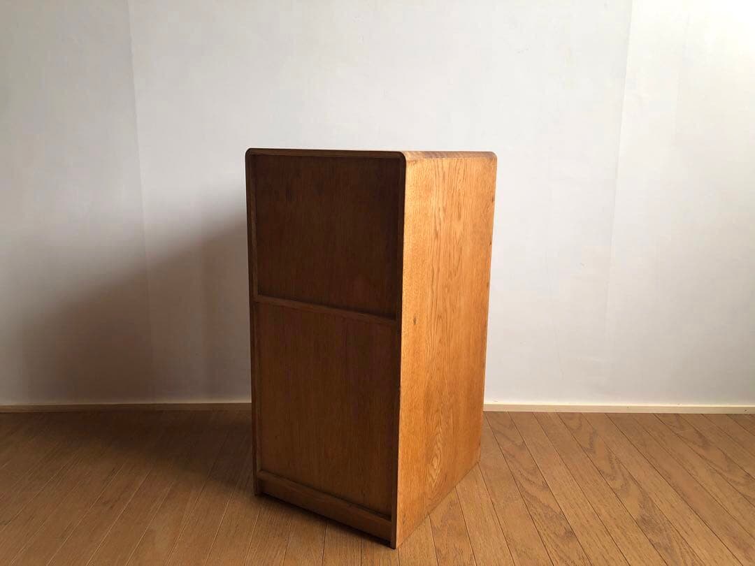 古家具 小引き出し 前面レザー張り アンティーク 古道具 収納棚 古民家 蚤の市