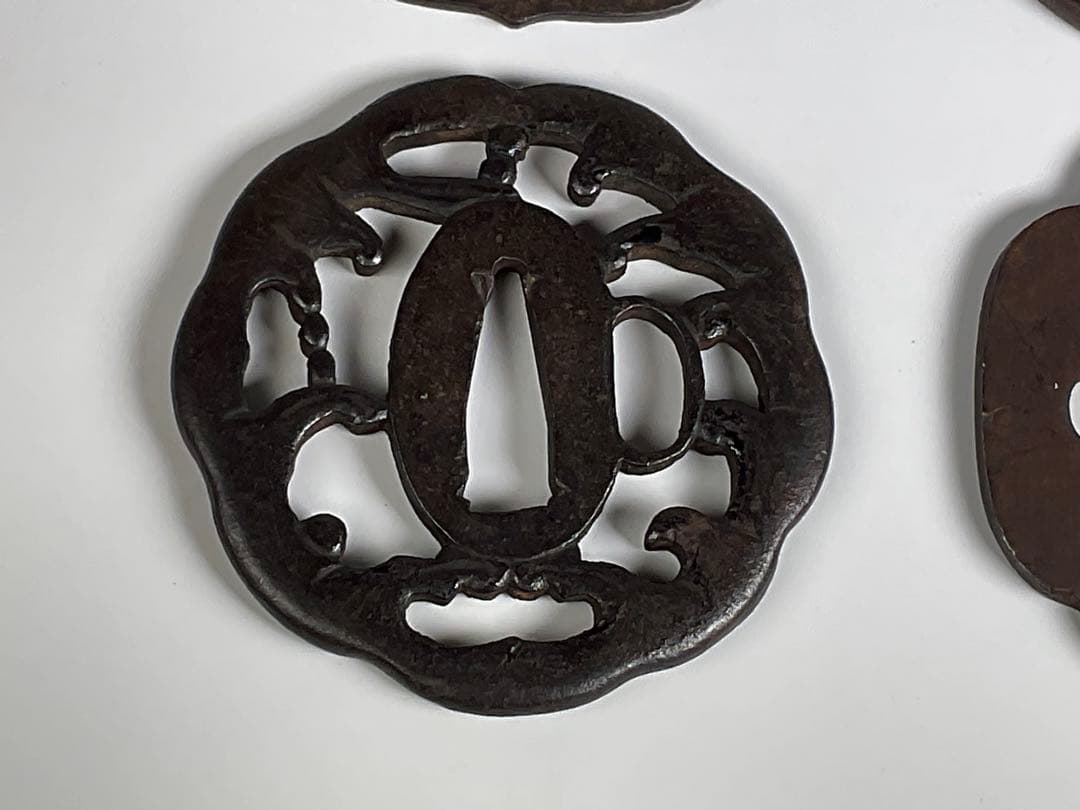 ④ 鉄鍔　正阿弥 包家　他計４点　武具　刀剣　江戸期