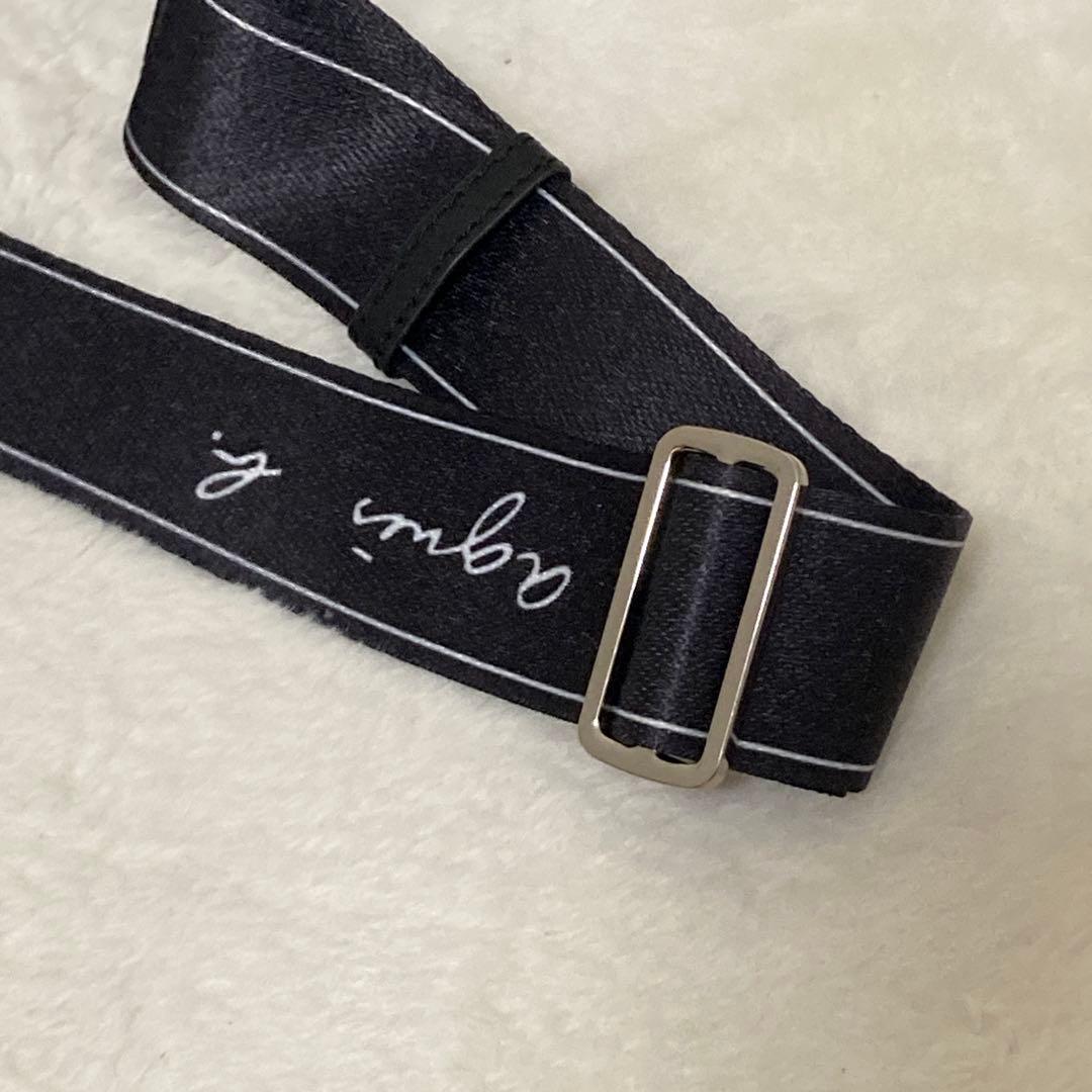 極美品 アニエスべー ナイロンショルダーバッグ　斜め掛け ロゴテープ