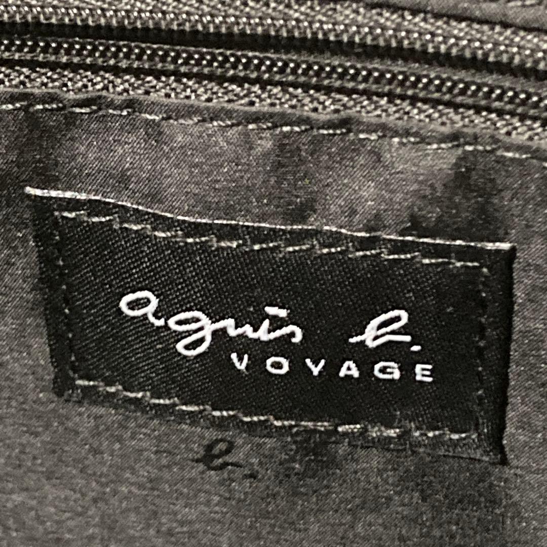 極美品 アニエスべー ナイロンショルダーバッグ　斜め掛け ロゴテープ