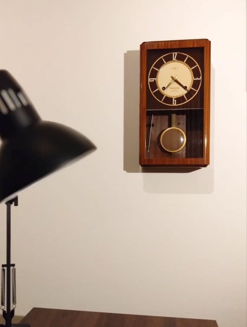 柱時計　精工舎　二週間巻スリゲル　昭和レトロ　ゼンマイ　ユンハンス