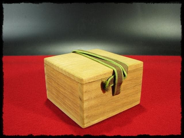 川本 光春 嵐山渡月橋 古材 香合 指物師 祥桑軒 茶道具 香道具 f170