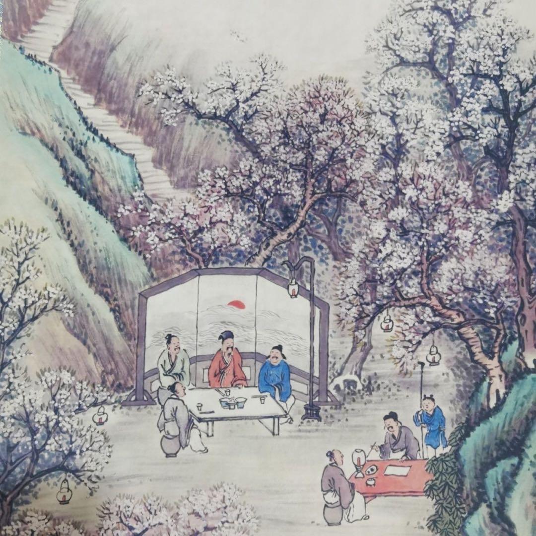 【特価】吴湖帆 山水図 中国絵画 四条屏 掛け軸 床の間・和室・玄関